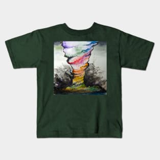 Whirlwind Color Tornado Kids T-Shirt